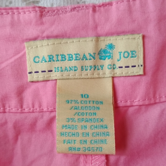 ON SALE Caribbean Joe Island Supply Pink Cuffed S… - Picture 3 of 3